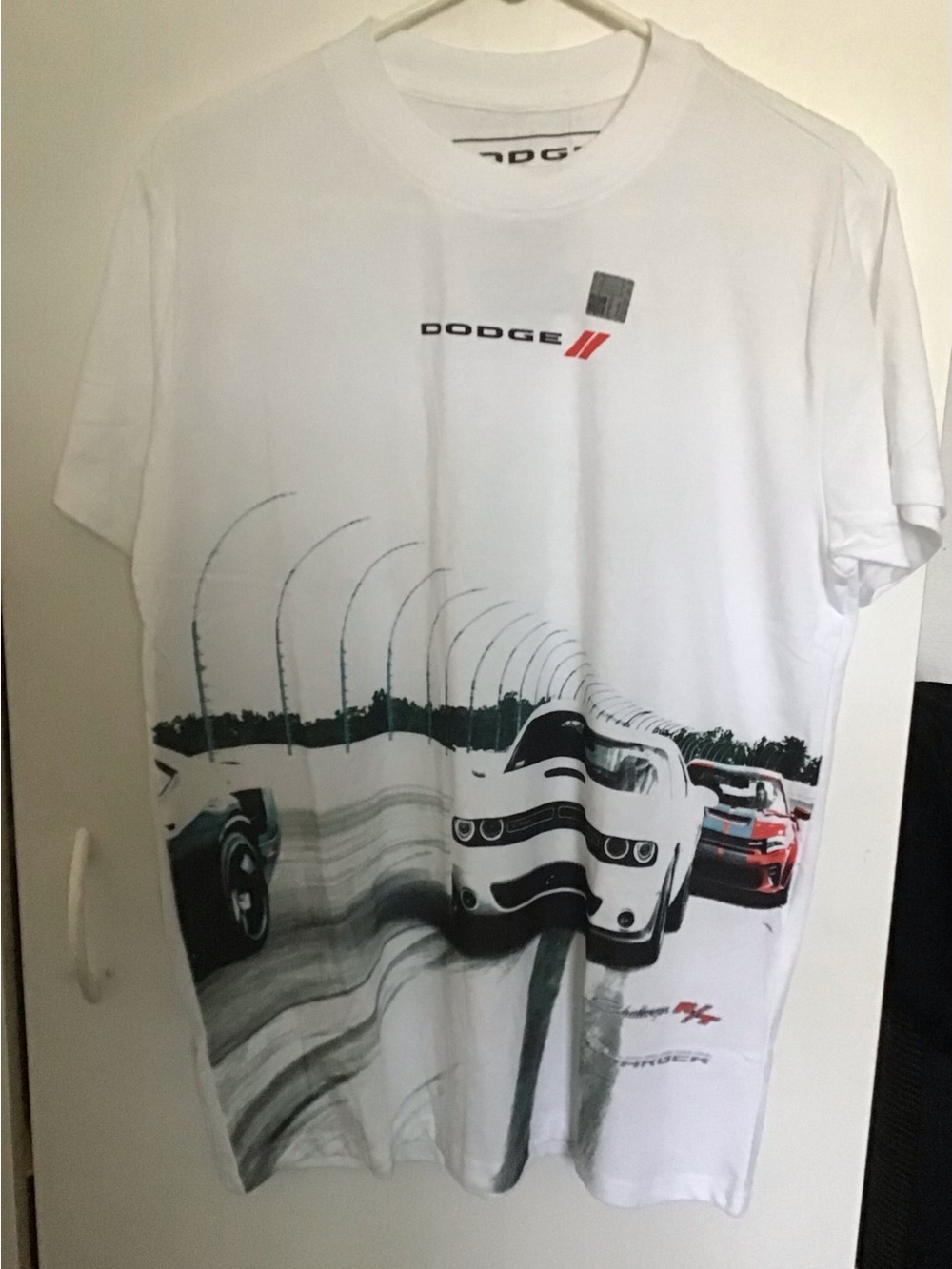 Dodge Charger Graphic T-Shirt White Size M
